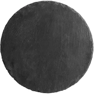 H&H 9298425 Teller, Schiefer, rund, Maße: 25 x 0,5 cm