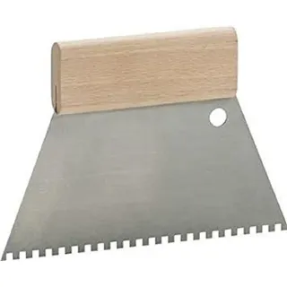 KWB Zahnspachtel, 180mm, 4mm gezahnt, holzgriff, zahnkelle, spachtel, trapezspachtel