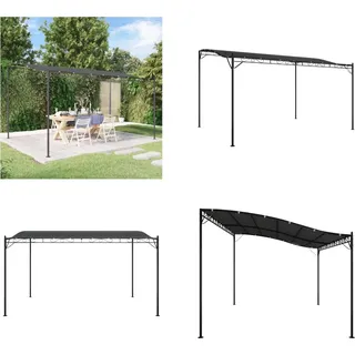vidaXL Markise Anthrazit 4x3 m 180 g/m2 Stoff und Stahl - Markise - Markisen - Gartenmarkise - Vordach - Grau