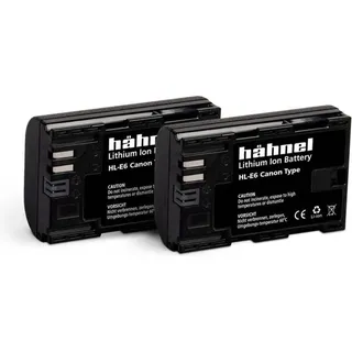 Hähnel HL-E6, 2er Kamera-Akku ersetzt Original-Akku LP-E6 7.2 V 1650 mAh