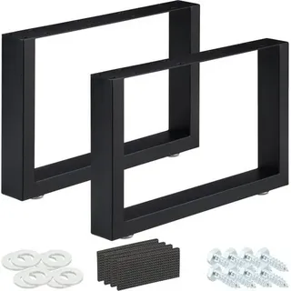 2er-Set Tischläufer schwarz - Schwarz