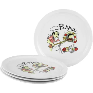 CreaTable Pizzateller Milano 4-teilig mehrfarbig