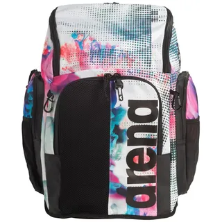 Arena Spiky III Rucksack 45, Schwimmsportler, Sport, Fitnessstudio, große Trainingsausrüstung, Schwimmtasche für Damen und Herren, 45 Liter, Airbrush