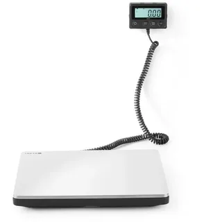 HENDI Digital-Waage bis 200 kg or lb, Energiesparendes LCD-Display, Inklusive 2x AAA Batterien, 298x248x(H)37mm,