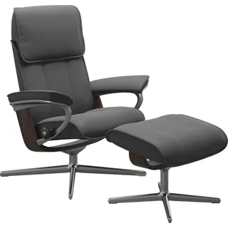 Stressless Stressless® Relaxsessel »Admiral«, mit Cross Base, Größe M & L, Holzakzent Wenge grau