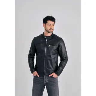 Freaky Nation Lederjacke "Lucky Jim-FN", schwarz