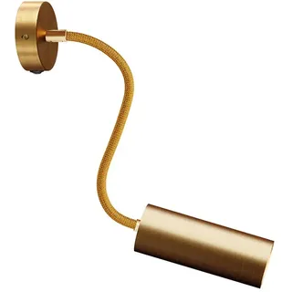 Creative Cables Mit Bulb Flex 30 Fermaluce-lampe Mit Mini-rosette Mit Schalter Und Spot Mit Tub-e14-schirm - Satin Brass - One Size