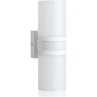 SEBSON® LED Außenleuchte Bewegungsmelder IP65 - Wandleuchte weiß 20W 2200lm kaltweiß 5800K - Außenwandleuchte up down, Sensor 12m / 180° - Lampe Außen 230V