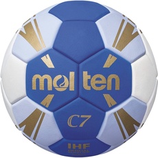 Bild Handball blau/weiß/gold