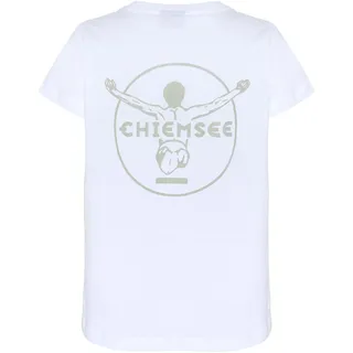 T-Shirt CHIEMSEE, Mädchen, Gr. 122/128, weiß, 100% Baumwolle, Rundhals, Shirts T-Shirt