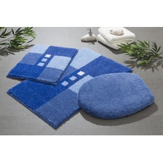 Bild Badematte »Merkur«, Höhe 20 mm, rutschhemmend beschichtet, mehrfarbig, auch als 2 teiliges & 3 teiliges Badematten Set erhältlich, blau