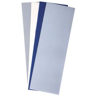 RAYHER HOBBY Rayher 31448000 Verzierwachs, Blau-Töne, Set 4 Verzierwachsplatten, 20 x 6,5 cm, Wachs zum Kerzen verzieren, Kerzenwachs, Wachsfolie