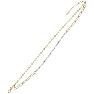 Fußkette ADELIA ́S "Damen Fußkettchen ¿ aus Edelstahl" Gr. 22, gold, Fußketten, Damen, Edelstahl, Fußkette