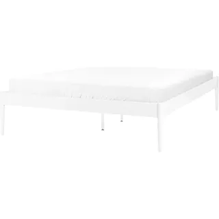 Beliani Bett Weiß Metall 140 x 200 cm