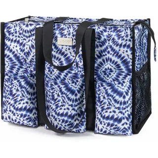 TOPDesign Praktische wasserdichte Tragetasche mit 13 Außen- und Innentaschen, Reißverschluss oben und dickem Stützboden