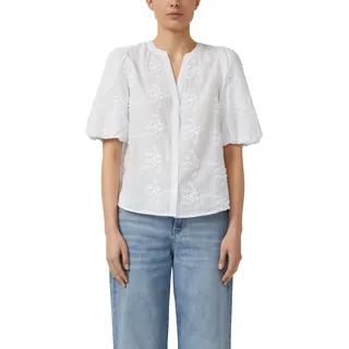 s.Oliver Bluse mit 3D-Stickerei und Ballonärmeln