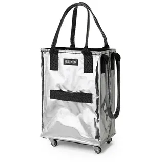 Shopper mit Rollen, small Hulken Bag Hulken silber, Designer Alex & Yoni Sheleq, 36x56x23 cm
