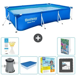 Bestway Steel Pro Rechteckig - 300x201x66 cm - 7-teilig S259 - Blau