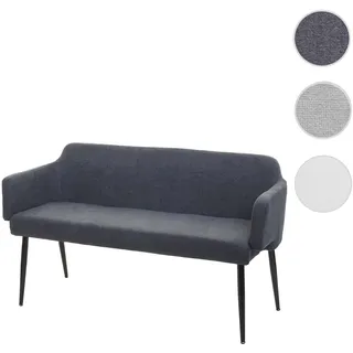 Sitzbank HWC-L13, Esszimmerbank Bank Polsterbank Garderobenbank Rückenlehne Armlehne Stoff/Textil 13