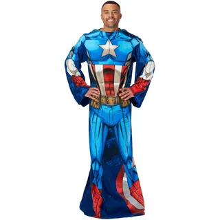 Marvel Northwest Bequeme Überwurfdecke mit Ärmeln, Erwachsene (121,9 x 180,3 cm), Captain America