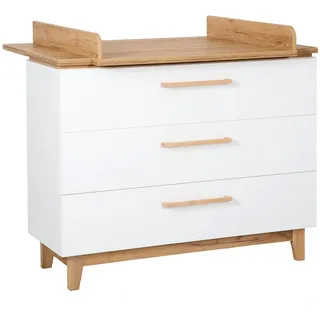 Roba Wickelkommode Finn , Weiß , Holz , 3 Schubladen , Rechteckig , 117.5x104x78 cm , Blauer Engel , Babymöbel & Kindermöbel, Babyzimmer, Wickelkommoden & Zubehör, Wickelkommoden