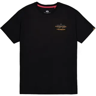 Alpha Industries Herren Tonal Logo Print T-Shirt, Black, XL
