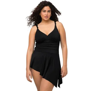 Ulla Popken Damen Badekleid Mary, Uni Badeanzüge, Schwarz, 60 EU