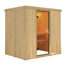 KARIBU Sauna »Kircholm«, für 3 Personen, ohne Ofen - beige