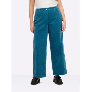 Cordhose SHEEGO, Damen, Gr. 58, Normalgrößen, topas, 98% Baumwolle, 2% Elasthan, unifarben, Hosen Cordhose