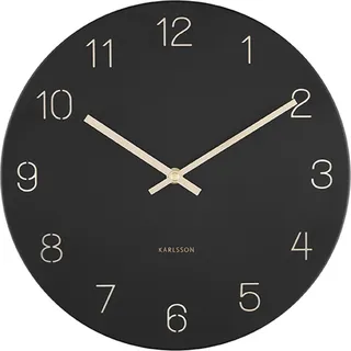 Karlsson – Wanduhr-Anhänger mit gravierten Zahlen, klein – Schwarz - Schwarz
