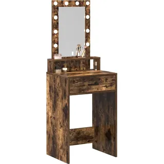 vidaXL Schminktisch mit Speicher Braun 50 x 41 x 140 cm Holzwerkstoff - Braun