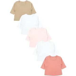 Langarmshirt TUPTAM "Shirt Baby Mädchen Langarmshirt 5er Set", Mädchen, Gr. 86, lila (beige_weiß_pink), Obermaterial: 100% Baumwolle CO., Shirts Langarmshirt