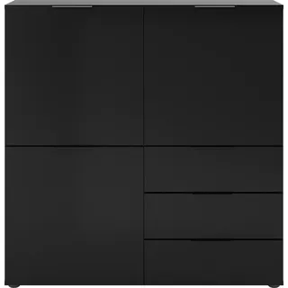FMD Kommode Dark 99,1 x 101,2 x 31,5 cm Schwarz