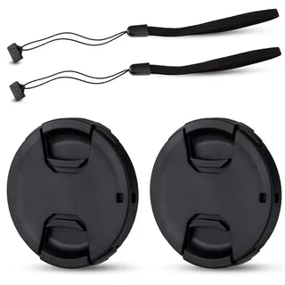 JJC 2 Stück Objektivdeckel 58mm für Canon EOS 2000D 1300D 1200D 850D 800D 760D 750D 700D 650D 600D 100D 200D 250D + 18-55mm Objektiv,Fujifilm XF 18-55mm/XC 16-50mm,Pana. Lumix 12-60mm/14-140mm