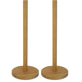 Metaltex Küchenrollenhalter Holz, Papierrollenhalter, Küchenpapierhalter stehend, Beige (Packung mit 2)