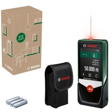Bosch Laserentfernungsmesser AdvancedDistance 50C (Distanz bis 50m präzise messen, Touch-Display, Messfunktionen mit integrierter Hilfe, im E-Commerce Karton)