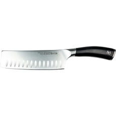 Rockingham Forge Equilibrium 16.5cm Erstklassiges Gemüsemesser/Nakiri-Messer mit einer Klinge aus deutschem Stahl und schwarzem Griff