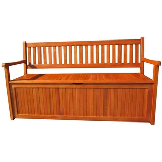 Truhenbank BENITA Akazien-Holz Dunkel 3-sitzer FSC®-zertifiziert Bank sitzen