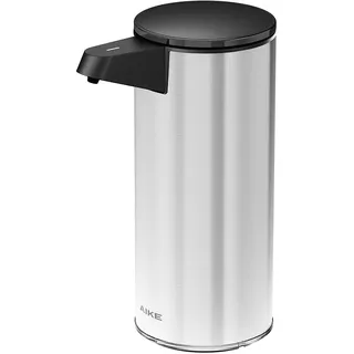 AIKE Seifenspender Automatisch Edelstahl mit Sensor Infrarot, 280ml Berührungsloser Automatischer Seifenspender USB-Aufladung