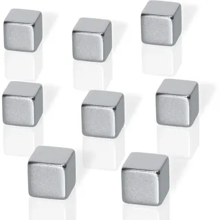Sigel Neodym-Magnet Würfel B3101 Neodym-Magnete, Würfelmagnete im XL Format, gut zu greifen, extrem stark, 8er-Set
