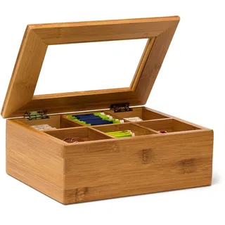 Relaxdays Teebox braun 22,0 x 16,0 cm