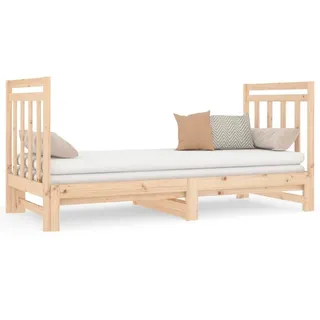 vidaXL Tagesbett Ausziehbar 2x(90x190) cm Massivholz Kiefer - Braun