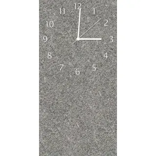 Wallario Design Wanduhr Muster grauer Marmor Optik -Granit - marmoriert aus Echtglas, Größe 30 x 60 cm - Braun