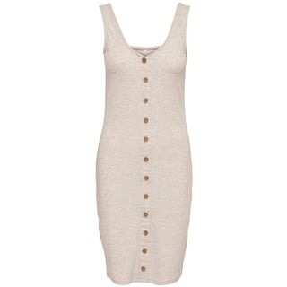 ONLY Damen Onlnella S/L Bodycon Dress Jrs, Pumice Stone/Detail:melange, XS