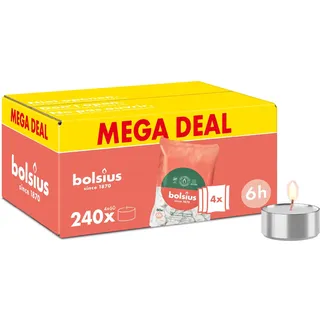 Bolsius Teelichter 240 St. weiß