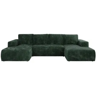 MKS Meble Eckcouch Cord 5-Sitzer Grün