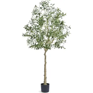 Vevor Olivenbaum Künstlich 81x81x179cm Kunstpflanze PE Künstliche Pflanzen Fake Plastikpflanzen im Topf Kunstblume Geruchslos wasserdicht Ideal zur Dekoration von Schlafzimmer Arbeitszimmer Wohnzimmer