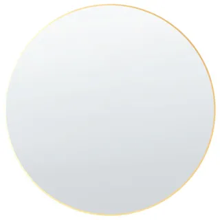 Beliani Wandspiegel rund 80/80 cm Gold Annemasse , Goldfarben , Glas , Rund , 80x3x80 cm , Spiegel, Wandspiegel