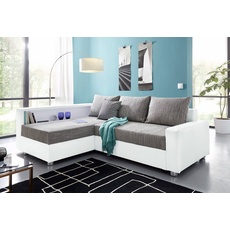 Bild von Ecksofa »Relax L-Form«, inklusive Bettfunktion, Federkern, wahlweise mit RGB-LED-Beleuchtung grau