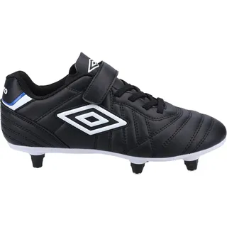 Umbro - Kinder Fußball-Stiefel "Speciali Liga", Leder FS9091 (37 EU) (Schwarz/Weiß) - Schwarz